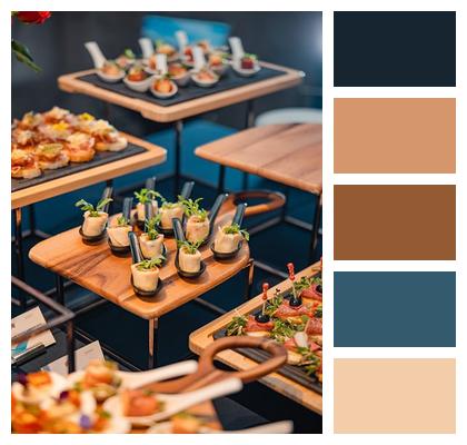 Bouffet Spoon Snack Canapes Finger Food Food Image